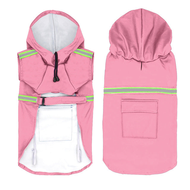 Reflective Dog Rain Jacket and Outerwear Coat