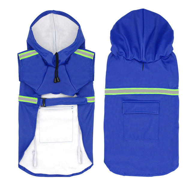 Reflective Dog Rain Jacket and Outerwear Coat