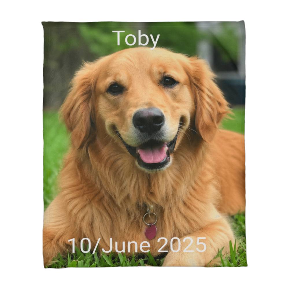 Personalized Pet Memorial Blanket for Dogs & Cats – Custom Pet Loss Gift