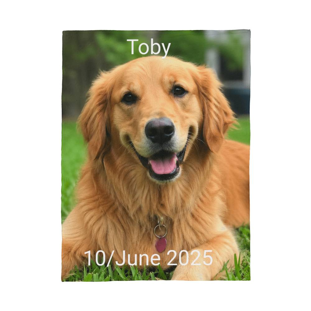 Personalized Pet Memorial Blanket for Dogs & Cats – Custom Pet Loss Gift