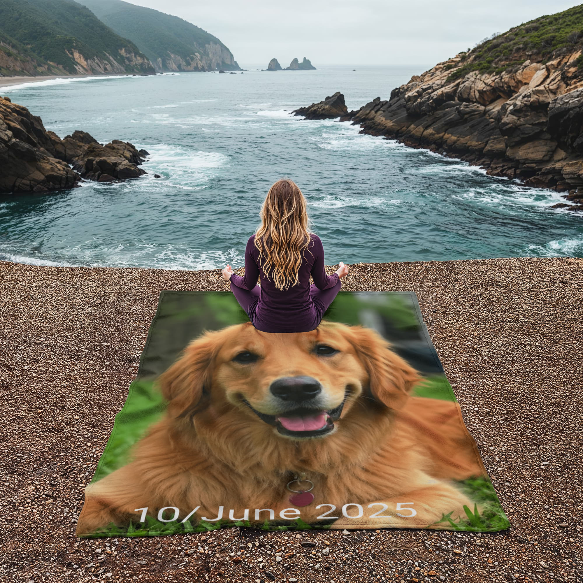 Personalized Pet Memorial Blanket for Dogs & Cats – Custom Pet Loss Gift