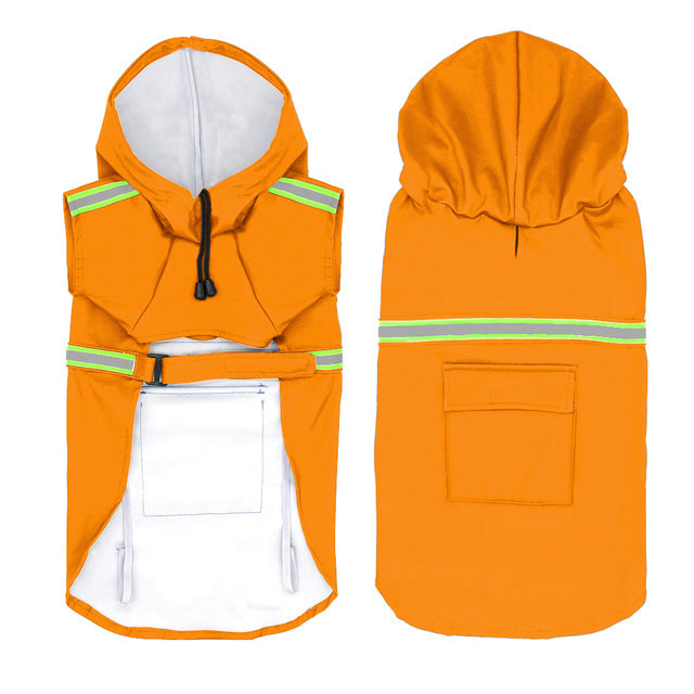 Reflective Dog Rain Jacket and Outerwear Coat
